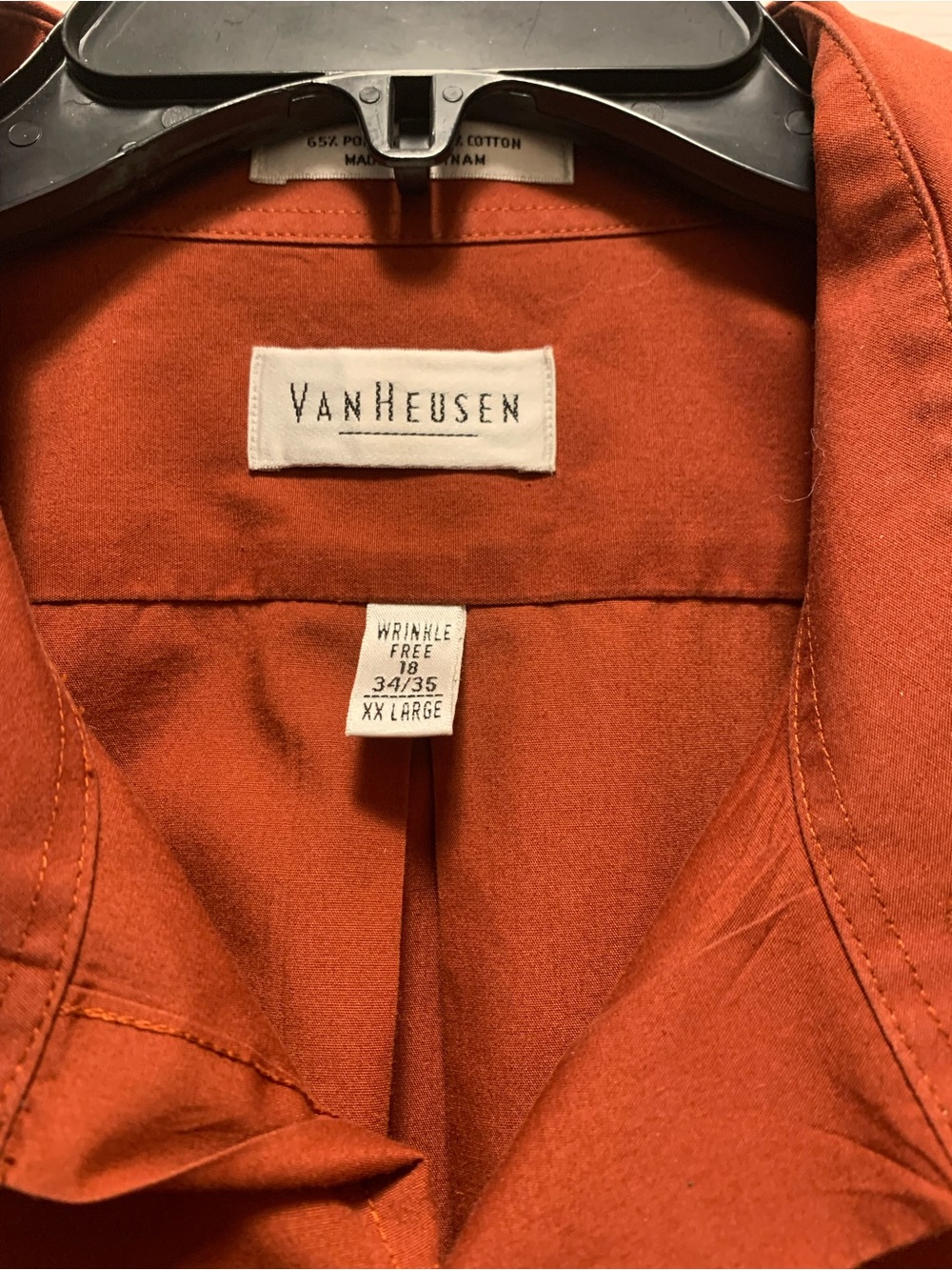 Van Heusen Men's Dress Shirt Rust Orange